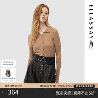 ELLASSAY 歌力思 女士绵羊毛翻领单排扣毛衫 EWD343M02600