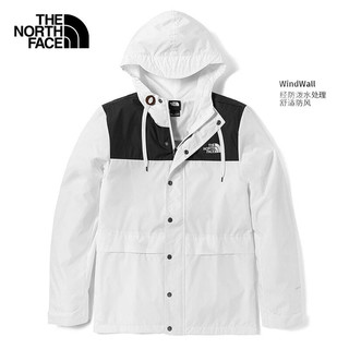 THE NORTH FACE 北面 冲锋衣男装女装秋季新款户外运动夹克上衣徒步旅行防风外套 FN4/白色 L/175