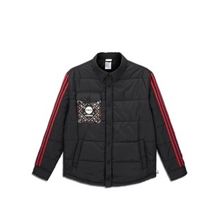 adidas NEO M CNY PAD JKT男士舒适休闲运动棉服纽扣棉衣翻领