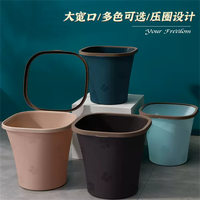 leefuu 乐服 垃圾桶压圈大口家用卧室厨房卫生间无盖客厅