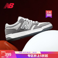 new balance 男鞋女鞋BB480L系列复古拼接百搭运动休闲板鞋 浅灰色/深灰色 BB480LEC 38.5 (脚长24cm)