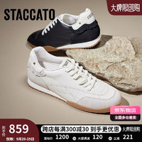 STACCATO 思加图 2024秋季德训鞋运动休闲鞋平底鞋女EYM02CM4 松露黑 38