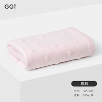 GGT 日本暖阳纯棉毛巾家用成人全棉洗脸柔软吸水速干加厚男女洗澡面巾 樱若