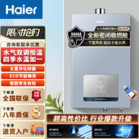 百亿补贴：Haier 海尔 燃气热水器13/16升下置风机全新密闭稳燃仓无极变频5.0水伺服