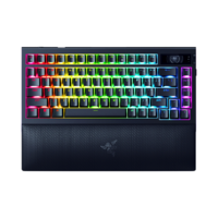 RAZER 雷蛇 黑寡妇蜘蛛V4专业版75% 三模机械键盘 黑色 触感橙轴 RGB