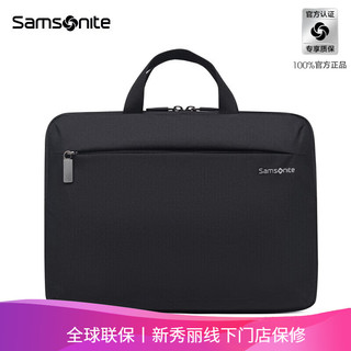 Samsonite 新秀丽 电脑包超薄笔记本手提包男女时尚商务单肩斜挎手提内胆包BP5 黑色