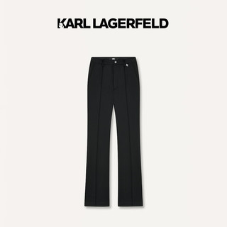 Karl Lagerfeld卡尔拉格斐2024秋季黑色微喇休闲裤老佛爷K26E1001 黑色 40