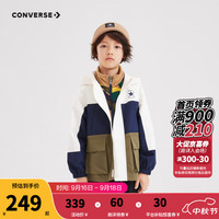 Converse匡威儿童装男童上衣2024女童夹克中大童外套 灰橄榄绿 140/68（S）