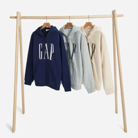 Gap 盖璞 男女装2024秋季新款印花字母logo抓绒连帽卫衣休闲外套660128