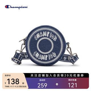 Champion 美国冠军2024圆饼包帆布包可爱单肩包斜挎包 深蓝 MIC