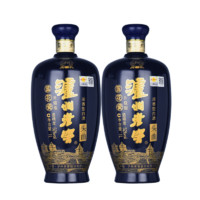 泸州蓝花瓷浓香型头曲 纯粮食白酒送礼袋 52度1000ml 2瓶泸州老窖蓝花瓷