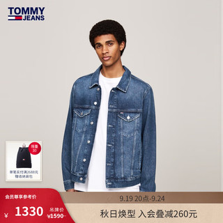 TOMMY JEANS24新款秋冬男女美式复古醒目旗标纯棉牛仔夹克DM0DM20495 1A4