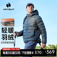 HOTSUIT 后秀 黑标系列 羽绒服男 2020冬季新款防风防寒保暖时尚拼色休闲运动外套男 蓖麻灰 2XL