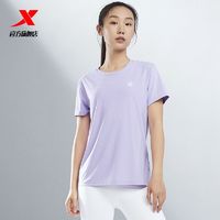 XTEP 特步 短袖女夏季运动跑步训练体恤修身半袖女装上衣短T恤