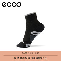 爱步（ECCO）袜子女 日常休闲吸汗百搭防臭短筒棉袜 中帮运动袜 9085623 黑色908562300101（39-41） 1双