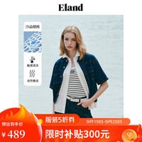 ELAND衣恋牛仔衬衫含莱赛尔凉感短袖24夏新款 (57)D/Indigo