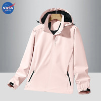 NASA RHUDE 情侣春 秋款 户外防水防风运动登山服   浅粉色 L