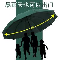 12骨超大号雨伞结实耐用抗风暴折叠伞女晴雨两用黑胶遮阳防晒伞男