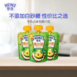 Heinz 亨氏 乐维滋果泥宝宝婴儿辅食佐餐泥儿童果泥14袋混合礼盒装零添加 24年4月产苹果香蕉120*10 尝鲜装