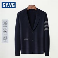 百亿补贴：GY.VG春秋季新款休闲针织西服开衫男士毛衫外穿毛衣男