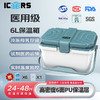 ICERS 艾森斯6L医用保温箱户外露营冷藏箱车载冰箱带温度显示配6冰 6L无菌款带温度显示(6面PU