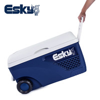 Esky 爱斯基 65L大容量户外保温冷藏箱车载PU款钓鱼箱带拉杆厂家直发附2冰扳