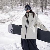 AWKA 美式单板防风保暖3LWARM3 男女滑雪服 WT36 奶白色 XL