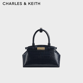 CHARLES&KEITH24冬季新品时尚鳄鱼纹手提凯莉包女CK2-30782470-1  中包