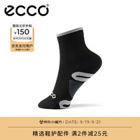 爱步(ECCO)袜子女 日常休闲吸汗百搭防臭短筒棉袜 中帮运动袜 9085623 黑色908562300101(35-38) 1双