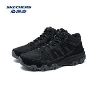 SKECHERS 斯凯奇 男士简约缓震轻质耐磨高帮鞋运动鞋 黑色/炭灰色/BKCC