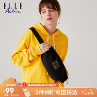 ELLE Active 新款时尚潮流腰包男女同款户外便携运动包个性百搭挎包 蓝/黄色 均码