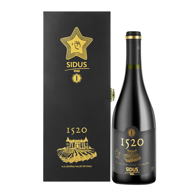 SIDUSWINE 星得斯 智利原瓶葡萄酒 1520 (1) 黑皮诺干红葡萄酒750mL 单支装