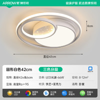 ARROW 箭牌照明 箭牌卧室灯新款护眼简约现代家用灯具儿童房主卧房间灯圆形吸顶灯