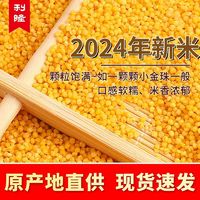 2024年赤峰黄小米5斤农家新米真空装五谷杂粮食品包邮米油厚敖汉