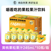 摘养 聚会饮料草莓黄桃葡萄百香果果粒饮品245ml*10瓶LT