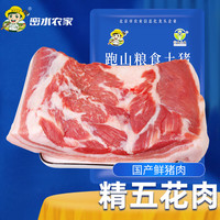 跑山密水农家新鲜土猪五花肉片 五花肉块 瘦肉丝 肉丁烧烤食材生鲜源头直发 五花肉块 4斤 1袋 五花肉片 2斤 1袋