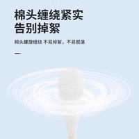 倍加易 医用棉签无菌医疗一次性碘伏消毒伤口清洁单头掏耳朵家用棉花棉棒