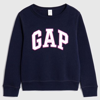 Gap 盖璞 女幼童秋冬LOGO抓绒微弹运动卫衣儿童装休闲加厚上衣793888