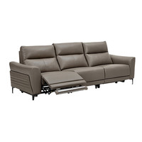  顾家家居 KUKA  90.DK.6055 真皮沙发 三人位右电动 深空灰