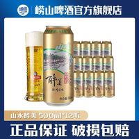 TSINGTAO 青岛啤酒 山水啤酒醉美苏州园林500ml*12听 罐装原装整箱