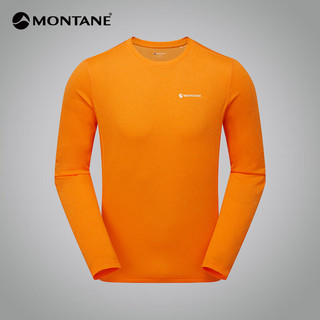 MONTANE 盟泰恩DART LONG SLEEVE户外速干衣男透气 徒步爬山越野跑长袖T恤 NAGAMI ORANGE 金桔橙 L