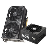 ASUS 华硕 DUAL-RTX4060TI-O8G V2显卡+TUF-GAMING-750G 装弹手金牌全模组电源 原生ATX3.0