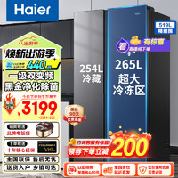 Haier 海尔 冰箱519升双开门家用囤货大容量嵌入式电冰箱 519升+265L大冷冻+黑金净化