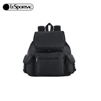 国家补贴、PLUS会员：LeSportsac 乐播诗包包女包休闲旅行双肩包大容量通勤背包上课书包 黑色