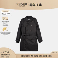 COACH 蔻驰 奥莱男士男装风衣 黑色 S