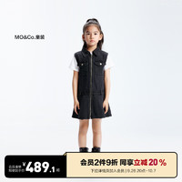 Little MO&CO. little moco童装24秋女童天丝牛仔无袖拉链连衣裙KBD3DRS002 牛仔黑色 160/76