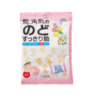 龍角散 水蜜桃味夹心润喉糖80G*3袋 轻咽利喉祛火