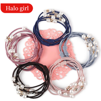 HALO GIRL 九珠皮套头饰皮筋弹力发绳 10089872017935