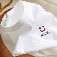 锐竹 男女字母印花短袖T恤 复古上衣