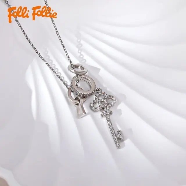 钥匙系列时尚轻奢项链耳坠首饰套装